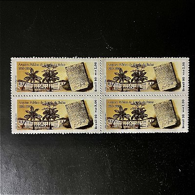 Quadra de Selos Comemorativos do Brasil -Arquivo Publico do Estado da Bahia - 1990 - Mint - ref.2156