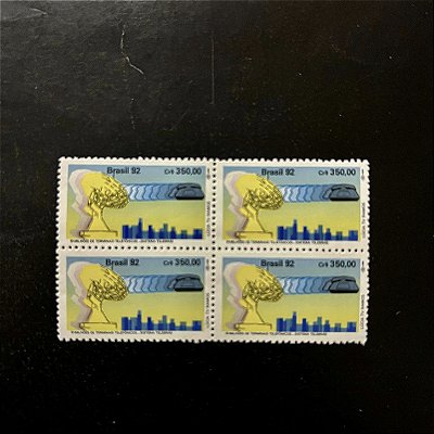 Quadra de Selos Comemorativos do Brasil -10 Milhões de Terminais Telefonicos - 1992 - Mint - ref.2191
