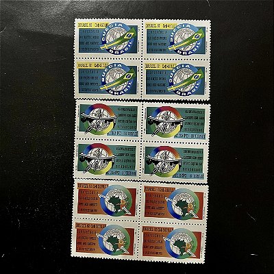 Quadra de Selos Comemorativos do Brasil -Conferencia das Nações Unidas sobre o Meo Ambiente - 1992 - Mint - ref.2202