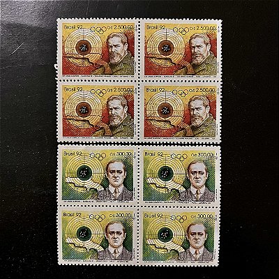 Quadra de Selos Comemorativos do Brasil -XXV JogosOlimpicos - Barcelona 92 - 1992 - Mint - ref.2207