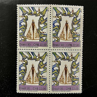 Quadras de Selos Comemorativos do Brasil - 200 Anos do Cirio de Nazaré - 1993 - Mint - ref.2219
