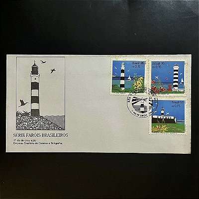 Envelope Comemorativo com Carimbo e Selo - Faróis Brasileiros - 1995 - FDC654 - ref.2227