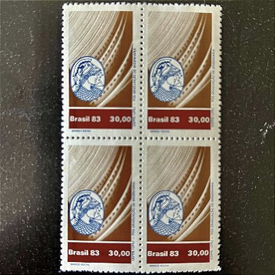 Quadra de Selos Comemorativos do Brasil - Coordenação dos Programas de Pós-Graduação de Engenharia - 1983 - Mint - ref.2351