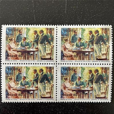 Quadra de Selos Comemorativos do Brasil - Semna da Pátria- 1983 - Mint - ref.2354
