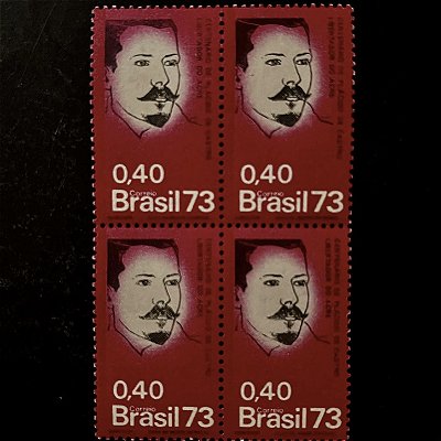 Quadra de Selos Comemorativos do Brasil - Centenário do Nascimento de Placido de Castro - 1973 - Novo - ref.2381