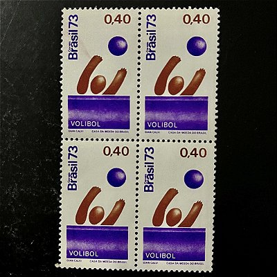 Quadra de Selos Comemorativos do Brasil - Promoção do Esporte e da Aptidão Física - 1973 - Novo - ref.2393