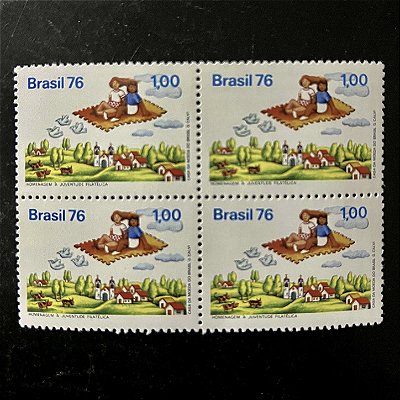 Quadra de Selos Comemorativos do Brasil - Dia do Selo - 1976 - Novo - ref.2422