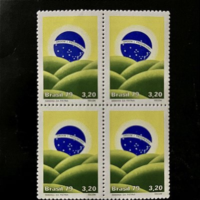 Quadra de Selos Comemorativos do Brasil - Semana da Patria - 1979 - Mint - ref.2500