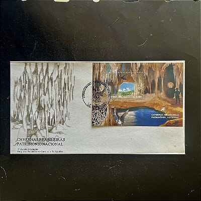 Envelope Comemorativo com Carimbo e Selo - Cavernas Brasileiras - Patrimonio Nacional - 1996 - FDC676 - ref.2505