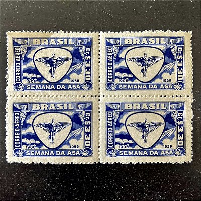 Quadra de Selos Comemorativos do Brasil - 25a.Semana da Asa - 1959 - Novo - ref.2559