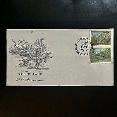 Envelope Comemorativo com Carimbo e Selo - Dinossauros - 1995 - FDC649 - ref.2559