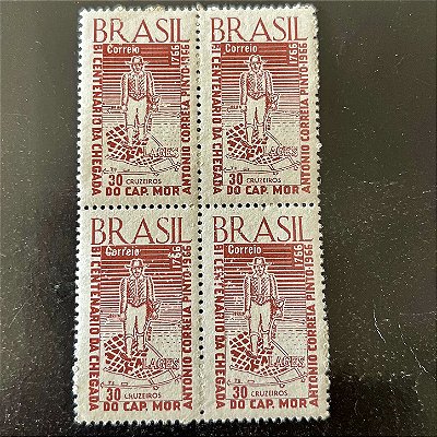 Quadra de Selos Comemorativos do Brasil - Bicentenário da Chegado do Capitão Mor Antonio Correia Pinto - 1966 - Novo - ref.2575