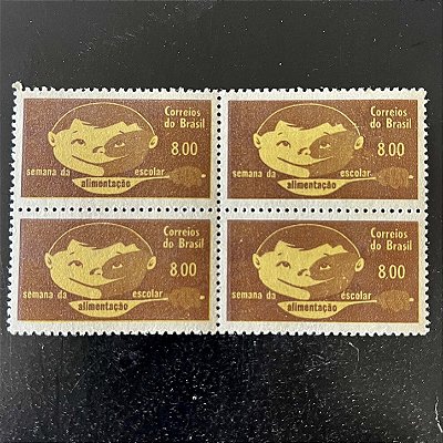 Quadra de Selos Comemorativos do Brasil - Semana da Alimentação Escolar - 1964 - Novo - ref.2627