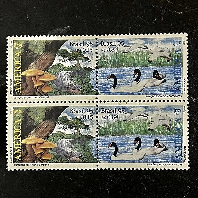 Quadra de Selos Comemorativos do Brasil - UPAEP 95 - Estação Ecológica do Taim-RS- - 1995 - Mint - ref.2722