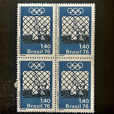 Quadra de Selos Comemorativos do Brasi - XXI Jogos Olimpicos de Montreal - Iatismo - 1976 - Mint - ref.2729