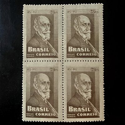 Quadra de Selos Comemorativos do Brasil - Centenário do Nascimento de Henrique Oswald - 1952 - Novo - ref.2742