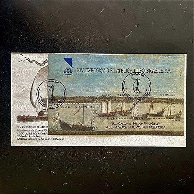 Envelope Comemorativo com Carimbo e Selo - XIV Esposição Filatelica Luso-Brasileira - 1992 - FCD563 - ref.2746