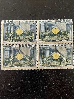 Quadra de Selos Comemorativos do Brasil - Dia Mundial do Urbanismo - 1952 - Novos - ref.2774