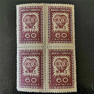 Quadra de Selos Comemorativos do Brasil - Dia das Mães - 1951 - Novos - ref.2793