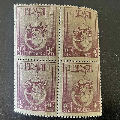 Quadra de Selos Comemorativos do Brasil - Campanha da Luta Contra o Cancer - 1948 - Novos - ref.2795