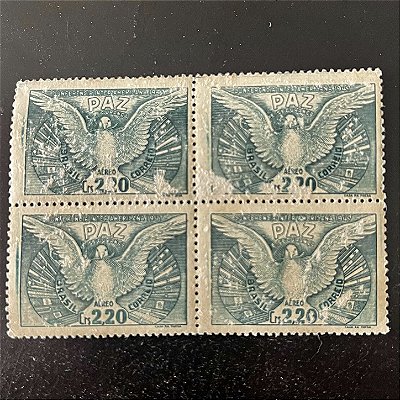 Quadra de Selos Comemorativos do Brasil - Conferencia Interamericana para Manutenção da Paz e Segurança - 1947 - Novos - ref.2814