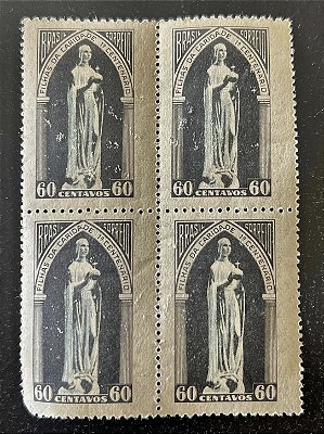 Quadra de Selos Comemorativos do Brasil - Centenário da Chegada ao Brasil das Filhas de Caridade São Vicente de Paulo - 1950 - Novos - ref.2823