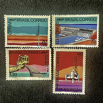Série de Selos do Brasil - Promoção do Recursos Minerais no País - 1972 - Mint - ref.2973