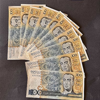 10 Cédulas do Brasil - 100 Cruzados -Juscelino Kubitschek -  FE - ref.2979