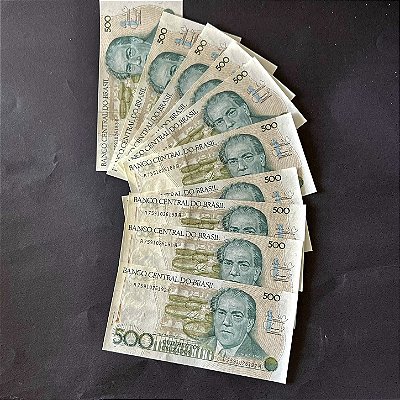 10 Cédulas do Brasil - 500 Cruzados - Villa Lobos - FE - ref.2980