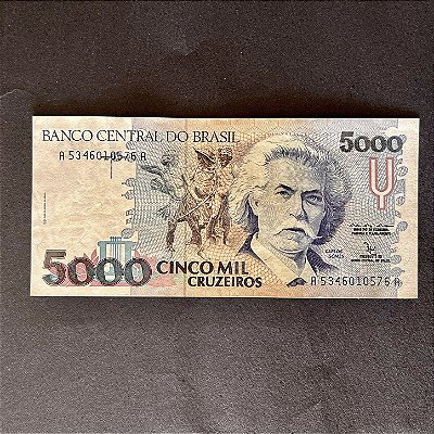 Cédula do Brasil - 5.000 Cruzeiros - Carlos Gomes - FE - ref.2991