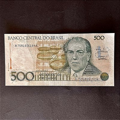 Cédula do Brasil - 500 Cruzados - Villa Lobos - FE - ref.3020