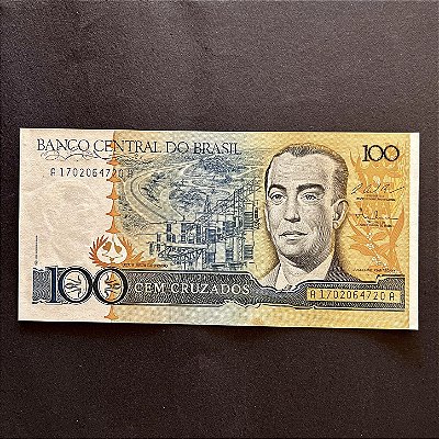 Cédula do Brasil - 100 Cruzados - Juscelino Kubitschek - Mbc - ref.3026