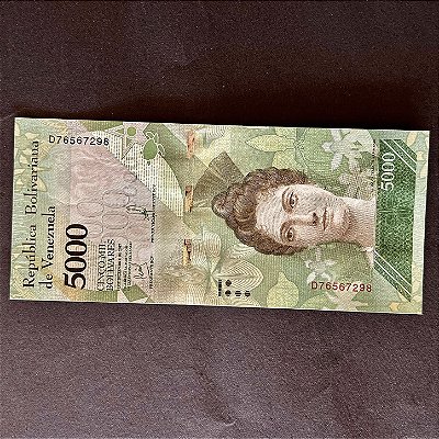 Cédula Estrangeira - Republica Bolivariana de Venezuela - 5000 Mil Bolivares - FE - ref.3044