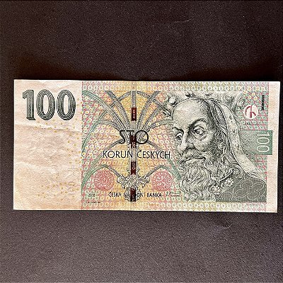 Cédula Estrangeira - 100 Coroas Tchecas - Banco Nacional Tcheco - Mbc - ref.3056