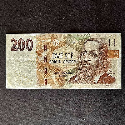 Cédula Estrangeira - 200 Coroas Tchecas - Banco Nacional Tcheco - Mbc - ref.3057