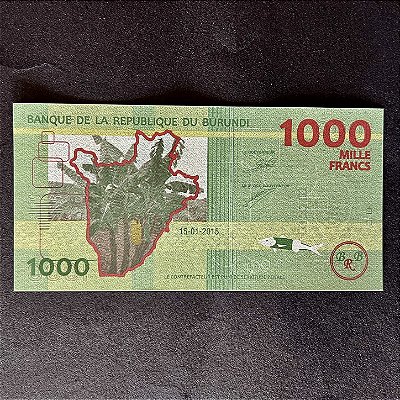 Cédula Estrangeira - 1.000 Francos - Banque de La Republique du Burundi - FE - ref.3070