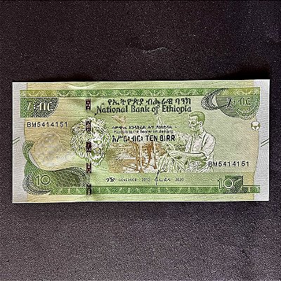 Cédula Estrangeira - 10 Birr - National Bank of Ethiópia - FE - ref.3075
