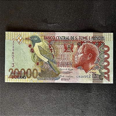 Cédula Estrangeira - 20.000 Dobras - Banco Central de S.Tomé e Principe - FE - ref.3076