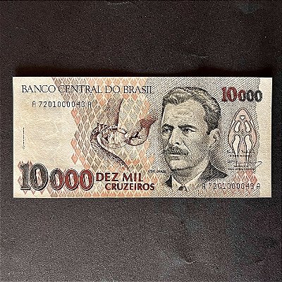 Cédula do Brasil - 10.000 Cruzeiros - Vital Brazil -FE - ref.3078