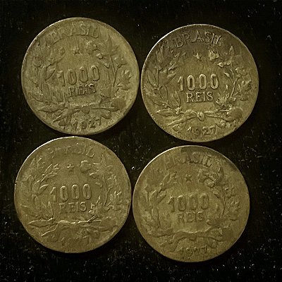 04 Moedas do Brasil - 1.000 Réis - 1927 - Aluminio Bronze - Mbc - ref.3104