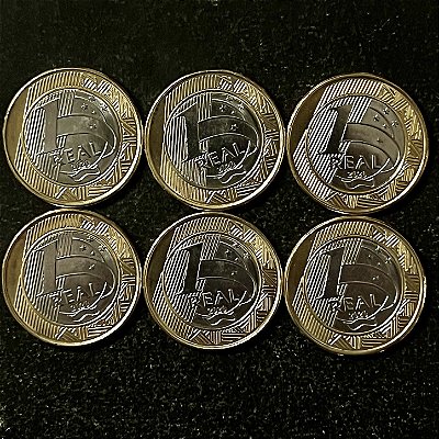 06 Moedas do Brasil - 1 Real - 2020 - FC - Bimetálica - ref.3202