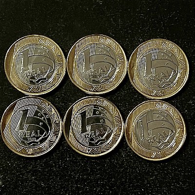 06 Moedas do Brasil - 1 Real - 2022 - FC - Bimetálica - ref.3203