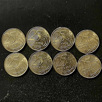 08 Moedas do Brasil - 10 Centavos - 2007 - FC - Aço com Latão - ref.3228