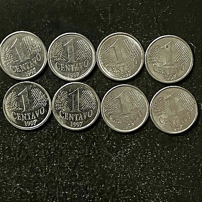 08 Moedas do Brasil - 1 Centavos - 1997 - Mbc - Aço Inoxidavel - ref.3229