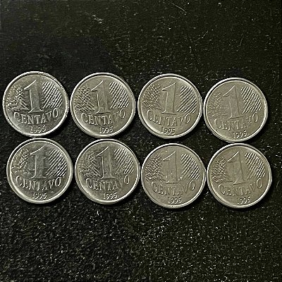 08 Moedas do Brasil - 1 Centavos - 1994 - Mbc - Aço Inoxidavel - ref.3230