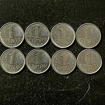 08 Moedas do Brasil - 1 Centavos - 1995 - Mbc - Aço Inoxidavel - ref.3231