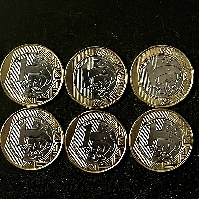 06 Moedas do Brasil - 1 Real - 2024 - FC - Bimetálica - ref.3236