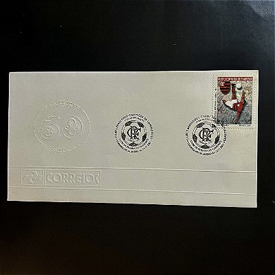 Envelope Comemorativo com Carimbo e Selo - Campeões da Libertadores - Flamengo - 2001 - EPD156 - ref.3295