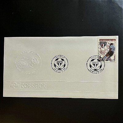 Envelope Comemorativo com Carimbo e Selo - Campeões da Libertadores - São Paulo - 2001 - EPD160 - ref.3296