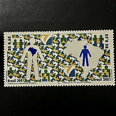 Série de Selos do Brasil - Programas do Conselho da Comunidade Solidária - 2001 - Mint - ref.3356